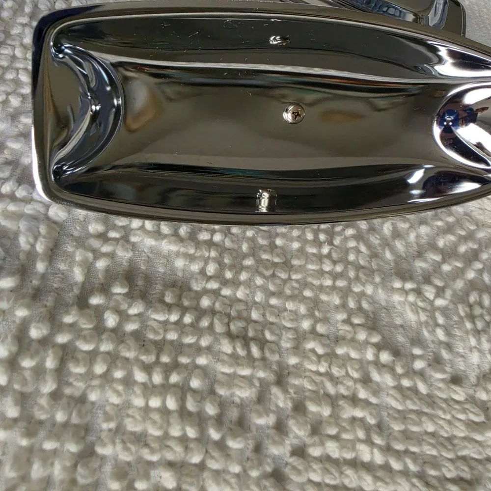 Vintage Rectangular Butter Stainless-Steel Dish with Glass Insert Chrome Metal